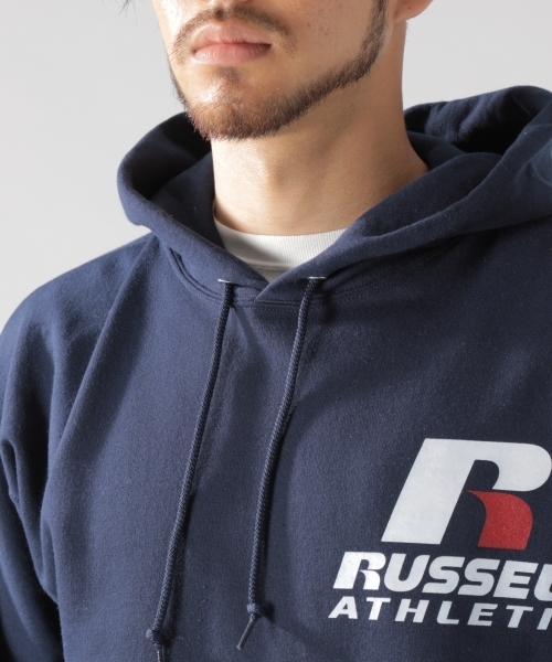 Russell Athletic(ラッセルアスレティック)の「【RUSSELL ATHLETIC (ラッセルアスレチック)】胸ロゴプルパーカー 18AW(パーカー・メンズ・ネイビー/グレー/オフホワイト・LARGE)」の13枚目の写真