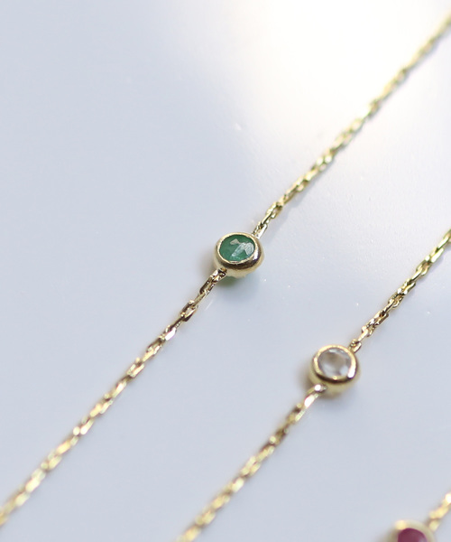 ANEMONE（アネモネ）の「誕生石ブレスレット（ブレスレット・レディース・ブルー/クリア/ダークブルー/グリーン/ライトブルー/ライトグリーン/ピンク/パープル/レッド/ホワイト/ワイン/イエロー・FREE）」の3枚目の写真