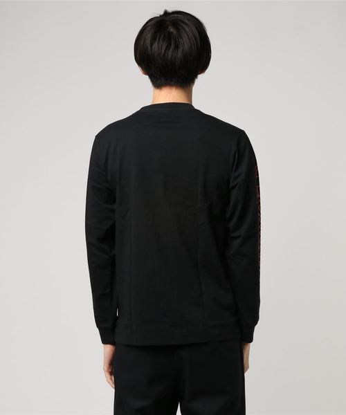 Champion（チャンピオン）の「CHAMPION/チャンピオン USA＆袖プリントロンT（Tシャツ/カットソー・メンズ・ホワイト/ブラック/オレンジ・M/L）」の5枚目の写真