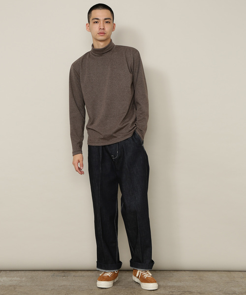 ADAM ET ROPE'（アダムエロペ）の「ポンチタートルネックTシャツ（Tシャツ/カットソー・メンズ・ホワイト系その他/ブラック系その他3/グリーン系その他/ネイビー/レンガ・M/L）」の6枚目の写真