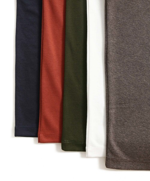 ADAM ET ROPE'（アダムエロペ）の「ポンチタートルネックTシャツ（Tシャツ/カットソー・メンズ・ホワイト系その他/ブラック系その他3/グリーン系その他/ネイビー/レンガ・M/L）」の17枚目の写真