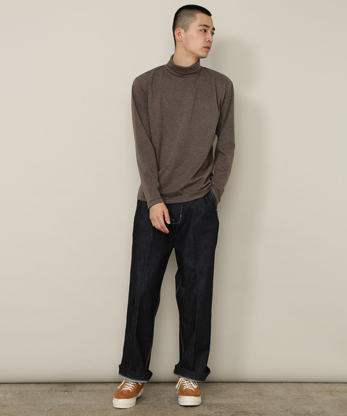 ADAM ET ROPE'（アダムエロペ）の「ポンチタートルネックTシャツ（Tシャツ/カットソー・メンズ・ホワイト系その他/ブラック系その他3/グリーン系その他/ネイビー/レンガ・M/L）」の19枚目の写真