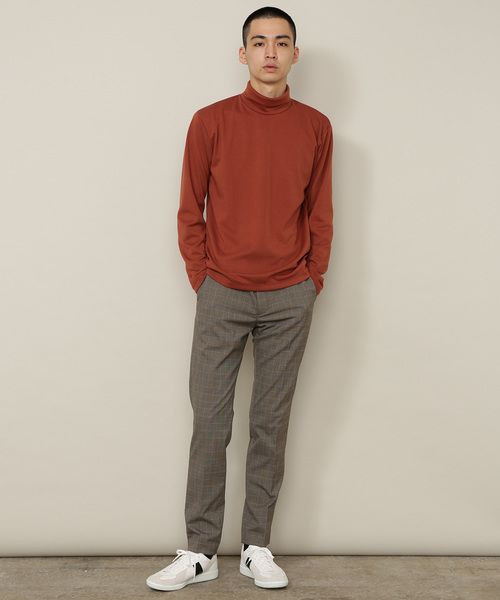 ADAM ET ROPE'（アダムエロペ）の「ポンチタートルネックTシャツ（Tシャツ/カットソー・メンズ・ホワイト系その他/ブラック系その他3/グリーン系その他/ネイビー/レンガ・M/L）」の22枚目の写真