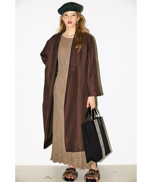 MOUSSY（マウジー）の「LIGHT TWILL GOWN（その他アウター・レディース・ブラック/ダークブラウン/ベージュ・FREE）」の4枚目の写真