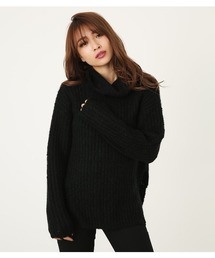 rienda | サイドスリットメランジKnit TOP(ニット/セーター)