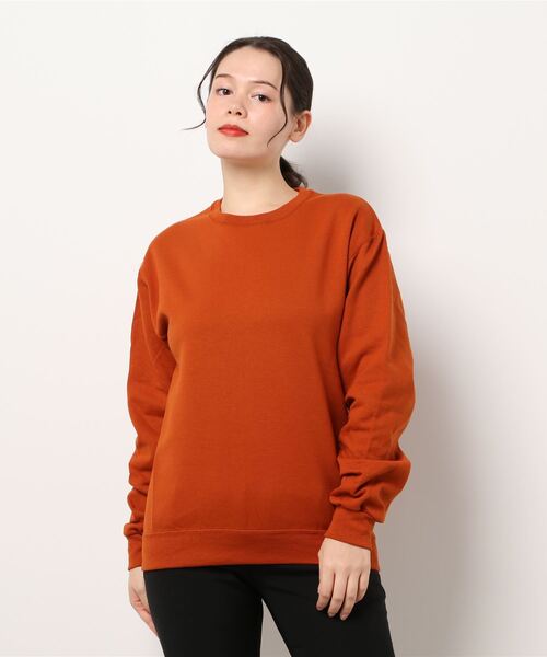 JERZEES（ジャージーズ）の「【Ir】【JERZEES（ジャージーズ）】裏起毛JERZEESトレーナー（スウェット・レディース・ホワイト/ブラック/ネイビー/杢グレー/パープル/ベージュ/サックスブルー/オレンジ/オリーブ・MEDIUM/LARGE/SMALL/X-LARGE）」の9枚目の写真