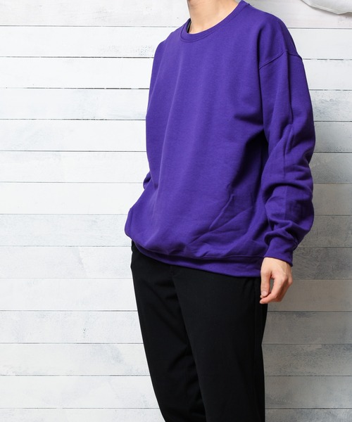 JERZEES（ジャージーズ）の「【Ir】【JERZEES（ジャージーズ）】裏起毛JERZEESトレーナー（スウェット・レディース・ホワイト/ブラック/ネイビー/杢グレー/パープル/ベージュ/サックスブルー/オレンジ/オリーブ・MEDIUM/LARGE/SMALL/X-LARGE）」の22枚目の写真