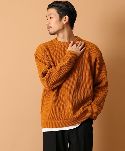 crepuscule（クレプスキュール）の「◆CREPUSCULE / クレプスキュール 417別注  CREW NECK（ニット/セーター・メンズ・ブラウン/ベージュ/イエロー系その他・1/2）」の3枚目の写真