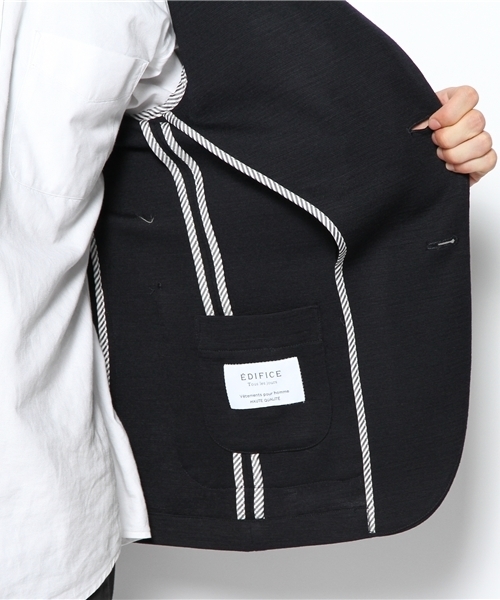 EDIFICE（エディフィス）の「◇ミラノリブ パッチジャケット（テーラードジャケット・メンズ・キャメル/ネイビー・46/44/48/50）」の12枚目の写真