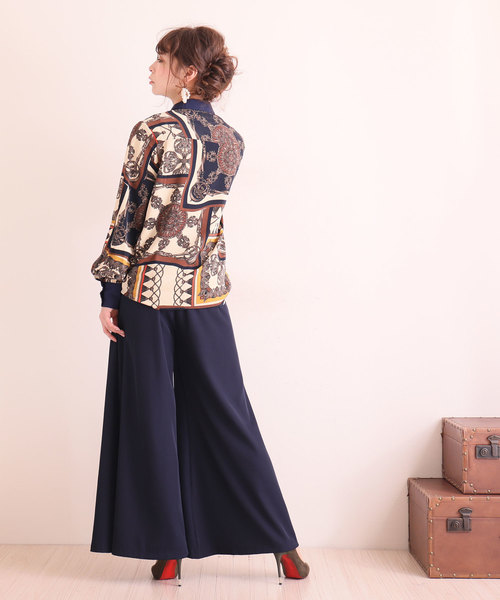 Sawa a la mode（サワアラモード）の「スカーフ柄が素敵なヴィンテージシャツトップス（シャツ/ブラウス・レディース・ネイビー・FREE）」の22枚目の写真