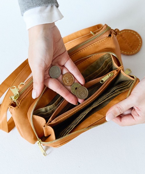 zucchero ズッケロ お財布 ショルダーバッグ レディース 本革 ミニ