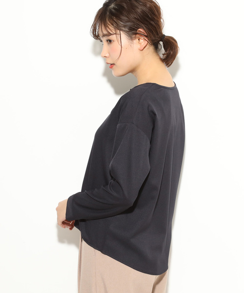 VIS（ビス）の「フロントリベット9分袖ブラウス（シャツ/ブラウス・レディース・ホワイト/ネイビー/グリーン・FREE）」の10枚目の写真