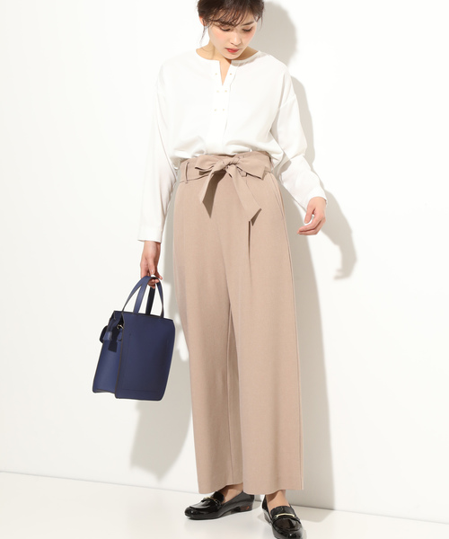 VIS（ビス）の「フロントリベット9分袖ブラウス（シャツ/ブラウス・レディース・ホワイト/ネイビー/グリーン・FREE）」の11枚目の写真