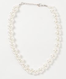 イミテーションパールショートネックレス