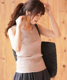 rps | フロントボタンテレコタンクトップ(タンクトップ)