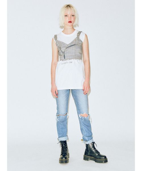 jouetie(ジュエティ)の「ライダースビスチェ(シャツ/ブラウス・レディース・ブラック/ライトグリーン/アイボリー/その他1・MEDIUM)」の5枚目の写真