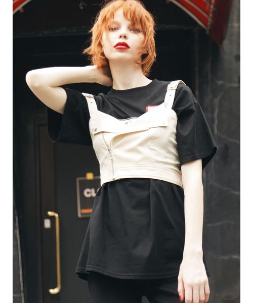 jouetie(ジュエティ)の「ライダースビスチェ(シャツ/ブラウス・レディース・ブラック/ライトグリーン/アイボリー/その他1・MEDIUM)」の21枚目の写真