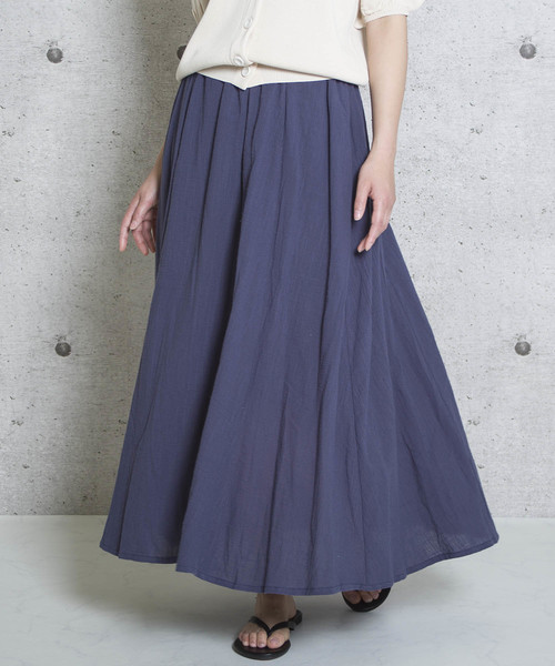 LUGG NAGG(ラグナグ)の「【Jewelobe/ ジュエローブ】ボリュームギャザーロングスカート(スカート・レディース・ネイビー/ブラウン/レッド/オフホワイト/カーキ/グリーン・FREE)」の5枚目の写真
