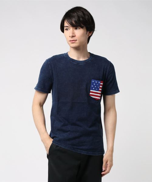 セール】アメリカンフラッグ半袖Tシャツ 星条旗ポケT（Tシャツ 