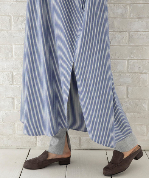 Munich（ミューニック）の「リヨセルコットンブロード　マキシシャツワンピース（ワンピース・レディース・ベージュ/ホワイト×ブルー/カーキ/ネイビー×ホワイト/テラコッタ・FREE）」の13枚目の写真