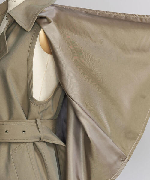 BEAUTY&YOUTH UNITED ARROWS(ビューティーアンドユースユナイテッドアローズ)の「<LOEFF>コットンシャンブレーインバネスコート ◆(その他アウター・レディース・オリーブ・1/0)」の11枚目の写真