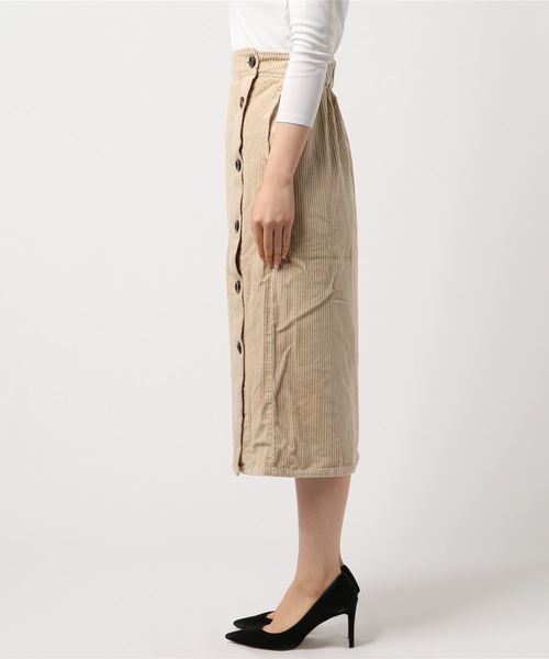 WEGO（ウィゴー）の「WEGO/【セットアップ対応商品】コーデュロイボタンタイトミモレスカート（スカート・レディース・ブラック/ベージュ/カーキ/アイボリー/ブラウン/ホワイト・FREE）」の22枚目の写真