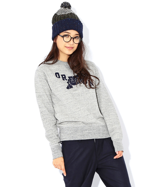 BEAMS BOY（ビームスボーイ）の「CHESWICK / チェーン刺繍 カレッジスウェット（スウェット・レディース・ホワイト/ヘザ－グレー/ネイビー・ONE SIZE）」の3枚目の写真