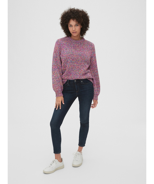 GAP（ギャップ）の「マルチカラー マールクルーネックセーター（ニット/セーター・レディース・ワイン・XS/S/M/L/XXS）」の2枚目の写真