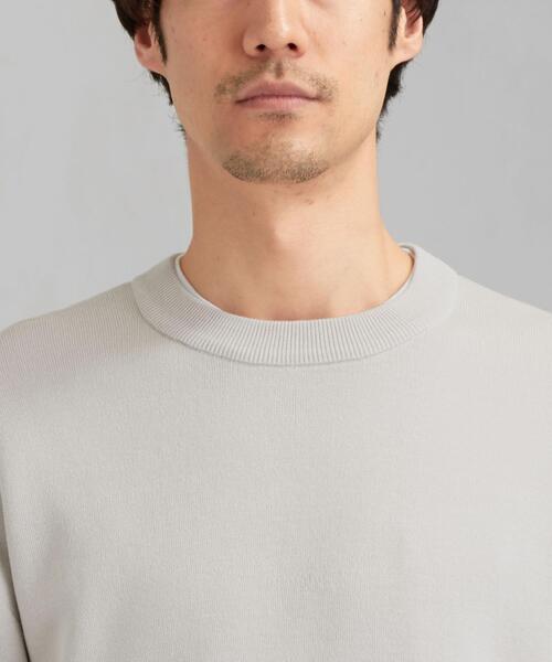 green label relaxing(グリーンレーベルリラクシング)の「CM HT/CO スウェット ライク クルーネック ニット(ニット/セーター・メンズ・ライラック/ケリー/ネイビー/ライトグレー・MEDIUM/LARGE/SMALL)」の10枚目の写真