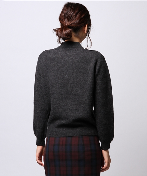 ELFORBR(エルフォーブル)の「圧縮ウールミリタリープルオーバー(ニット/セーター・レディース・チャコールグレー/カーキ・MEDIUM)」の10枚目の写真