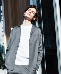 ABAHOUSE | 【セットアップ対応】ライトウール  Vネック スキッパー シャツ(シャツ/ブラウス)