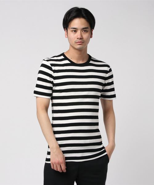 Healthknit（ヘルスニット）の「【 Healthknit / ヘルスニット 】フライスクルーネック半袖Tシャツ 860 SIP（Tシャツ/カットソー・メンズ・ブラック/ネイビー/グレー/オフホワイト/ブラック系その他/グレー系その他/ブルー系その他/レッド系その他/ワイン・SMALL/MEDIUM/LARGE）」の3枚目の写真