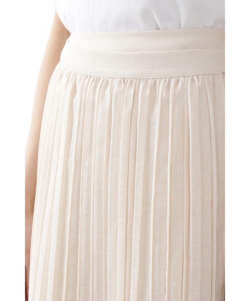 human woman(ヒューマンウーマン)の「◆オーガンジープリーツスカート(スカート・レディース・ホワイト系その他/グリーン・SMALL/MEDIUM)」の6枚目の写真