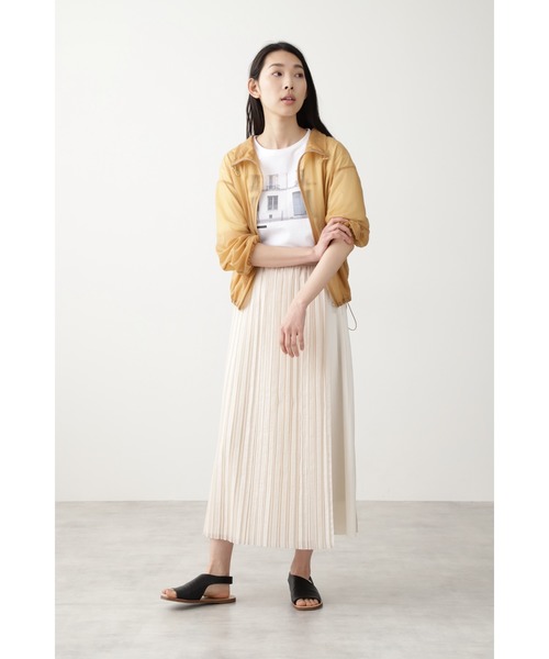 human woman(ヒューマンウーマン)の「◆オーガンジープリーツスカート(スカート・レディース・ホワイト系その他/グリーン・SMALL/MEDIUM)」の14枚目の写真