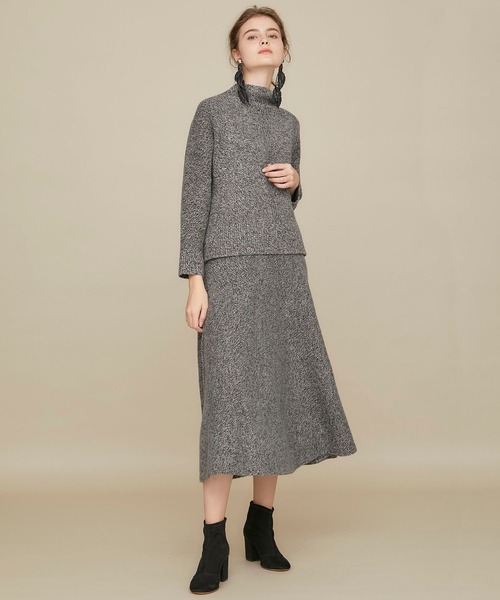 WRAPINKNOT（ラッピンノット）の「【WRAPINKNOT（ラッピンノット）】別注ボートネックニットTOP（ニット/セーター・レディース・ブラック/カーキ・0）」の7枚目の写真