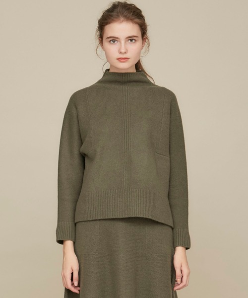 WRAPINKNOT（ラッピンノット）の「【WRAPINKNOT（ラッピンノット）】別注ボートネックニットTOP（ニット/セーター・レディース・ブラック/カーキ・0）」の10枚目の写真