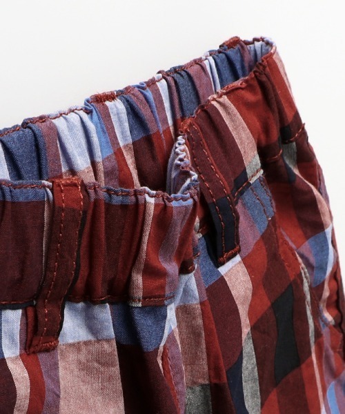 BRANSHES(ブランシェス)の「【プチプラ】【ペア】5分丈チェックパンツ(その他パンツ・キッズ・レッド/ネイビー・140cm/110cm/130cm/120cm/90cm/150cm/100cm)」の9枚目の写真
