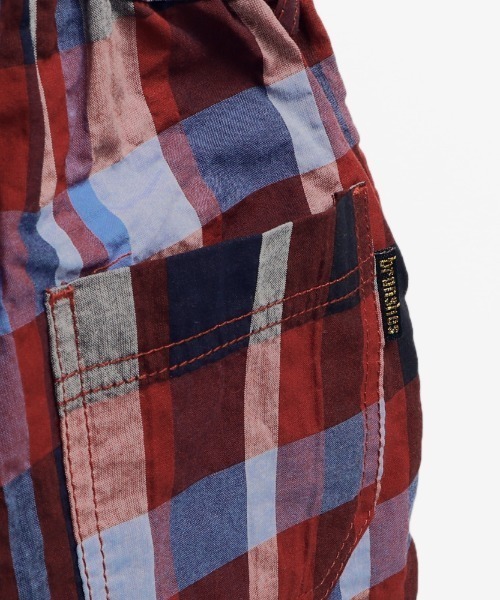 BRANSHES(ブランシェス)の「【プチプラ】【ペア】5分丈チェックパンツ(その他パンツ・キッズ・レッド/ネイビー・140cm/110cm/130cm/120cm/90cm/150cm/100cm)」の7枚目の写真