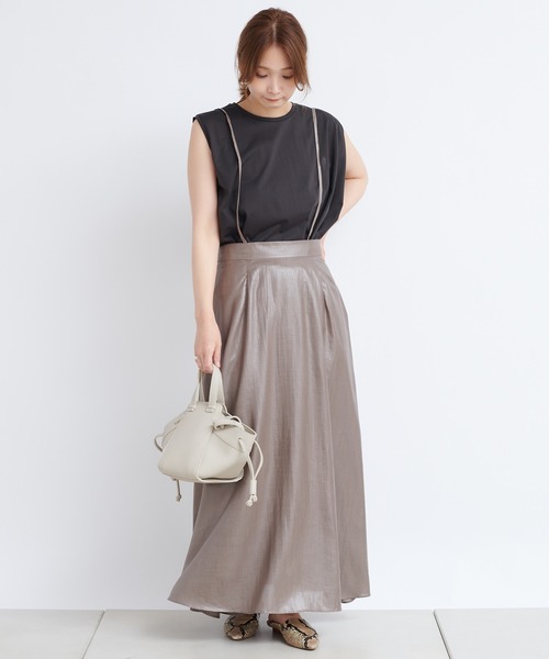 DouDou（ドゥドゥ）の「サスペンダースカート（スカート・レディース・ブラック/ブラウン・FREE）」の4枚目の写真