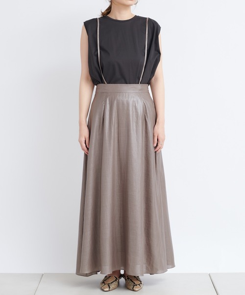 DouDou（ドゥドゥ）の「サスペンダースカート（スカート・レディース・ブラック/ブラウン・FREE）」の19枚目の写真