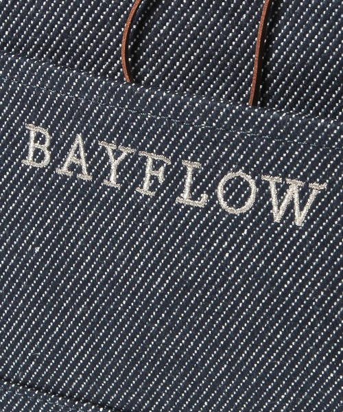 BAYFLOW（ベイフロー）の「RECOVERコンチョロゴトート M（トートバッグ・レディース・アイボリー/ネイビー・FREE）」の19枚目の写真