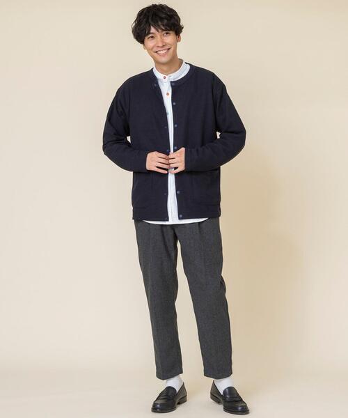 coen(コーエン)の「ポリ鹿の子クルーネックワッフルカーディガン(カーディガン/ボレロ・メンズ・ダークブラウン/ネイビー・X-LARGE/LARGE/MEDIUM/SMALL)」の5枚目の写真