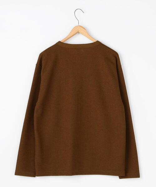 coen(コーエン)の「ポリ鹿の子クルーネックワッフルカーディガン(カーディガン/ボレロ・メンズ・ダークブラウン/ネイビー・X-LARGE/LARGE/MEDIUM/SMALL)」の7枚目の写真