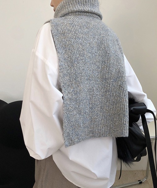 chuclla(チュクラ)の「【chuclla】Zip high-necked knit vest chw1396(ベスト・レディース・ライトグレー/ダークグレー・FREE)」の7枚目の写真