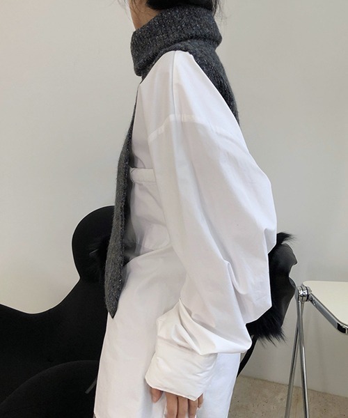 chuclla(チュクラ)の「【chuclla】Zip high-necked knit vest chw1396(ベスト・レディース・ライトグレー/ダークグレー・FREE)」の14枚目の写真