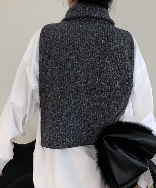 chuclla(チュクラ)の「【chuclla】Zip high-necked knit vest chw1396(ベスト・レディース・ライトグレー/ダークグレー・FREE)」の15枚目の写真