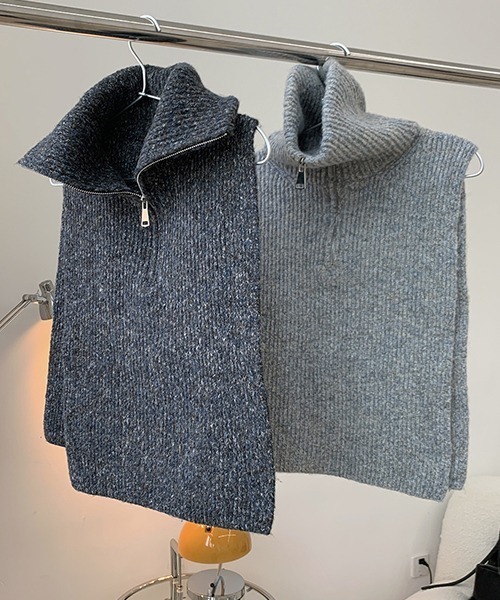 chuclla(チュクラ)の「【chuclla】Zip high-necked knit vest chw1396(ベスト・レディース・ライトグレー/ダークグレー・FREE)」の19枚目の写真