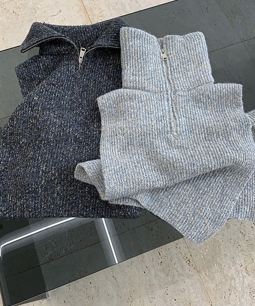 chuclla(チュクラ)の「【chuclla】Zip high-necked knit vest chw1396(ベスト・レディース・ライトグレー/ダークグレー・FREE)」の22枚目の写真