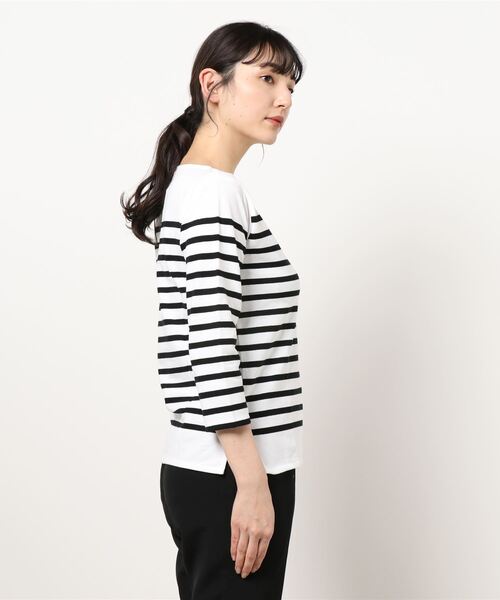 ORCIVAL（オーシバル）の「【ORCIVAL】ラッセルフレンチセーラーTシャツ BLACK WOMEN（Tシャツ/カットソー・レディース・その他1・3/2/0/1）」の3枚目の写真