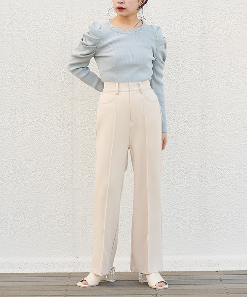 Chico(チコ)の「ハイウエストスラックスパンツ(スラックス・レディース・ブラック/ライトベージュ/オレンジ・FREE)」の17枚目の写真